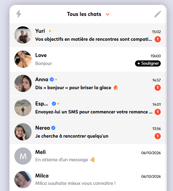 messages automatiques kismia
